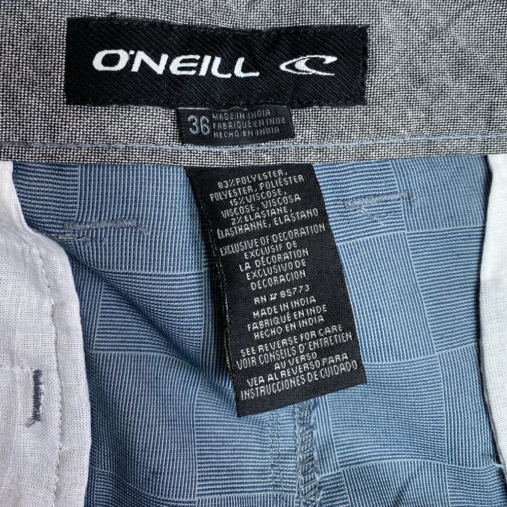 O’Neill Blue Plaid Shorts - Picture 3 of 3